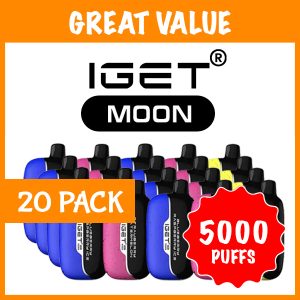 20 PACK – IGET MOON – 5000 PUFFS