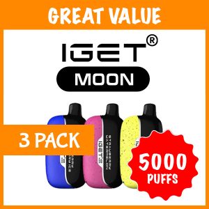 3 PACK – IGET MOON – 5000 PUFFS