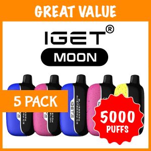 5 PACK – IGET MOON – 5000 PUFFS